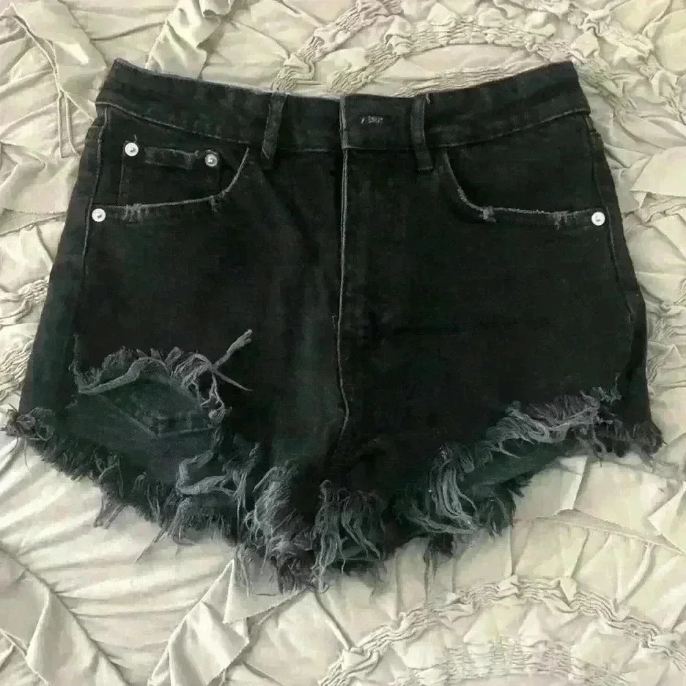 Zara High Rise Shorts in Black